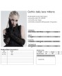 Punk Rave Black Daily Wear Vintage Pattern Gothic Gloves for Women