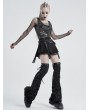 Punk Rave Black Gothic Punk Decadent Shabby Leg Sleeve for Women