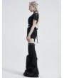 Punk Rave Black Gothic Punk Handsome Faux Fur Leg Warmer Sleeve for Women