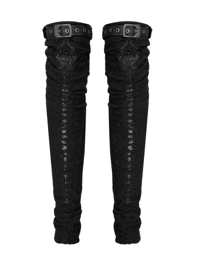 Punk Rave Black Gothic Gorgeous Lace Leg Sleeve for Women
