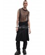 Pentagramme Black Net Sleeveless Gothic Shirt for Men