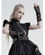 Punk Rave Black Gothic Daily Wear Mesh Gloves for Women