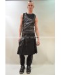 Pentagramme Black Sleeveless Buckle Belt Gothic Top for Men