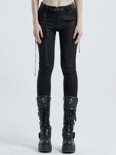 Punk Rave Black Gothic Punk Slim Daily Wear Legging for Women