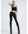 Punk Rave Black Gothic Punk Slim Daily Wear Legging for Women