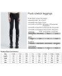 Punk Rave Black Gothic Punk Slim Daily Wear Legging for Women