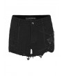 Punk Rave Black Gothic Punk Rivet Hot Shorts for Women