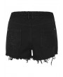 Punk Rave Black Gothic Punk Rivet Hot Shorts for Women