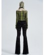 Punk Rave Black Sexy Gothic Dark Fringe Flared Trousers for Women