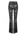 Punk Rave Black Sexy Gothic Dark Fringe Flared Trousers for Women