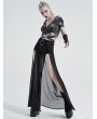 Punk Rave Black Gothic Transparent Fake Two-Pieces Long Skirt