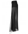 Punk Rave Black Gothic Transparent Fake Two-Pieces Long Skirt