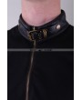 Pentagramme Black Sleeveless High Collar Gothic Top for Men