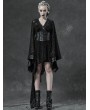 Punk Rave Black Gothic Transparant Jacquard Asymmetrical Kimono for Women