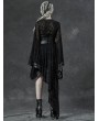 Punk Rave Black Gothic Transparant Jacquard Asymmetrical Kimono for Women