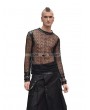 Pentagramme Black Net Long Sleeves Gothic Shirt for Men