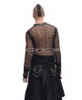 Pentagramme Black Net Long Sleeves Gothic Shirt for Men