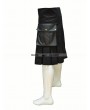 Pentagramme Black Buckle Belt Gothic Skirt for Men