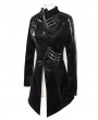 Devil Fashion Black Gothic Punk Heavy Metal Mask Long Sleeve PU Jacket for Women