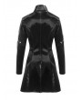 Devil Fashion Black Gothic Punk Rivet Splicing Long Sleeve PU Jacket for Women