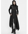 Devil Fashion Black Gothic Punk Irregular Long Sleeve Hooded Coat for Women