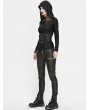 Devil Fashion Black Gothic Punk Rivet Wide Waistband for Women