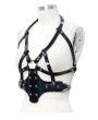 Devil Fashion Black Gothic Punk PU Leather Harness Belt for Women