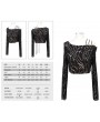 Devil Fashion Black Fashion Gothic Sexy Off-the-Shoulder Long Sleeve Casual T-Shirt for Women