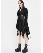 Devil Fashion Black Vintage Gothic Asymmetric Kimono Dress for Women