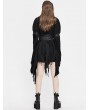 Devil Fashion Black Vintage Gothic Asymmetric Kimono Dress for Women