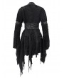 Devil Fashion Black Vintage Gothic Asymmetric Kimono Dress for Women