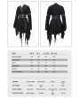 Devil Fashion Black Vintage Gothic Asymmetric Kimono Dress for Women