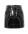 Devil Fashion Black Sexy Gothic Latex Mini Skirt