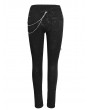 Devil Fashion Black Gothic Punk Slim Long Casual Pants for Women