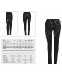 Devil Fashion Black Gothic Punk Slim Long Casual Pants for Women