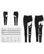 Devil Fashion Black Gothic Punk Rock Asymmetric Long Slim Pants for Women