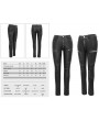 Devil Fashion Black Gothic Punk PU Leather Long Slim Pants for Women