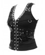 Devil Fashion Black Gothic Punk Metal Vest Top for Women