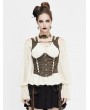 Devil Fashion Brown Vintage Steampunk Do Old Vest for Women