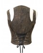 Devil Fashion Brown Vintage Steampunk Do Old Vest for Women