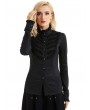 Pentagramme Black Gothic Long Sleeve Daily Wear Blouse for Women