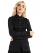 Pentagramme Black Gothic Long Sleeve Daily Wear Blouse for Women
