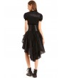 Pentagramme Black and Brown Vintage Steampunk High-Low Skirt