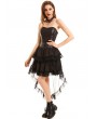 Pentagramme Brown Stripe Vintage Steampunk High-Low Dress