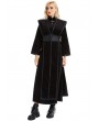 Pentagramme Black Retro Sexy Gothic Velvet Long Sleeve Fake Two-Pieces Dress