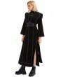 Pentagramme Black Retro Sexy Gothic Velvet Long Sleeve Fake Two-Pieces Dress