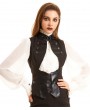 Pentagramme Coffee Stripe Vintage Steampunk Vest for Women