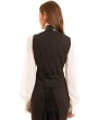 Pentagramme Coffee Stripe Vintage Steampunk Vest for Women