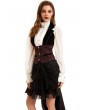 Pentagramme Black and Red Vintage Jacquard Gothic Vest for Women