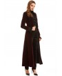 Pentagramme Red Vintage Gothic Velvet Long Tail Coat for Women